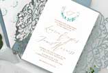 Black Lace Laser Cut Wedding Invitation